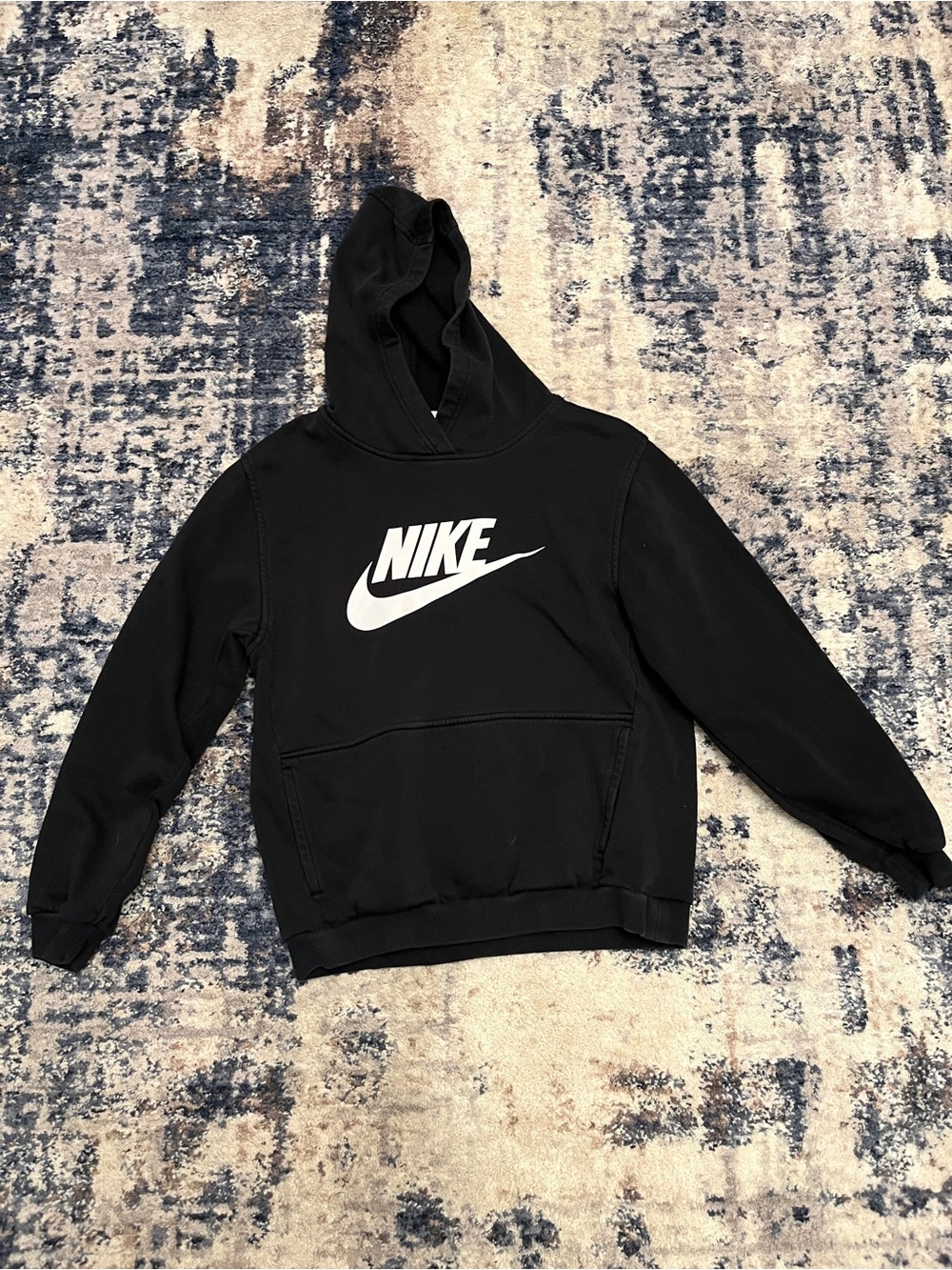 Nike Black Hoodie with White Swoosh Logo